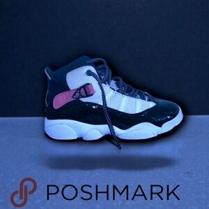 Jordan. Kids Black and Pink Sneakers